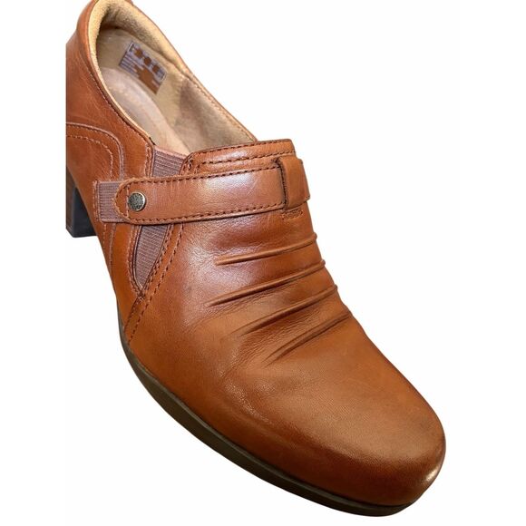 Clarks Artisan Rosalyn Nicole Comfort Heel Shoes Brown Cushioned Womens Size 9 - Picture 4 of 16
